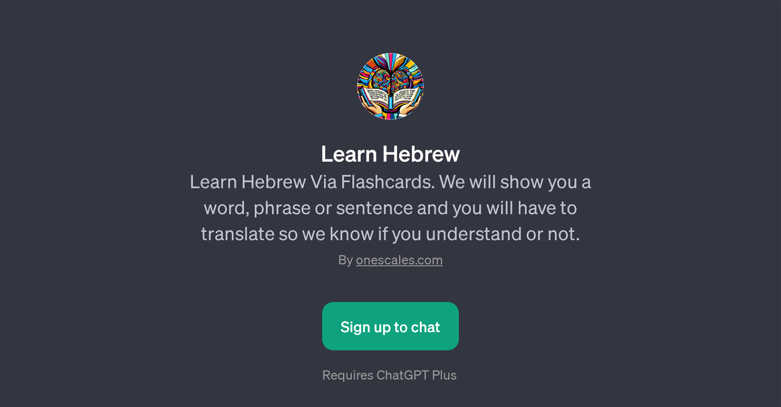 Learn Hebrew GPT website