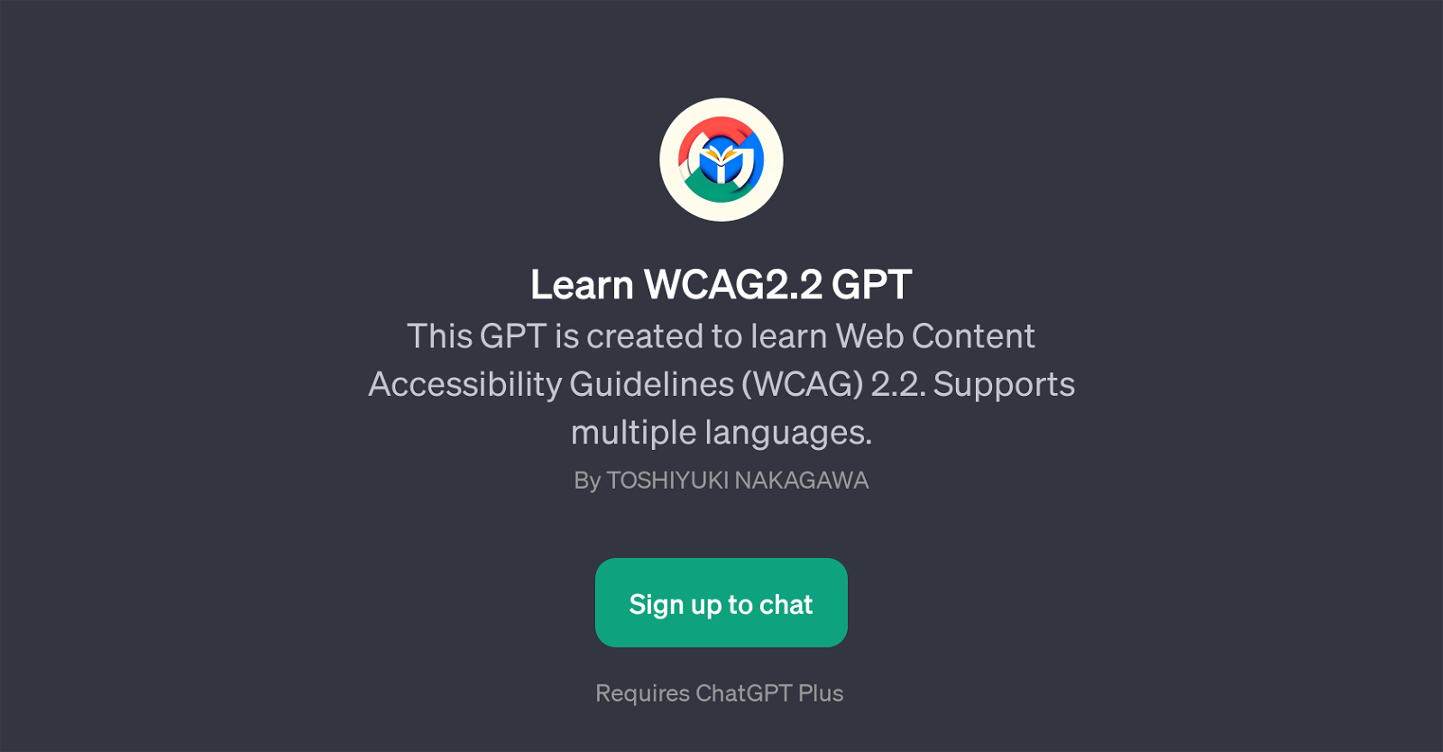 Learn WCAG2.2 GPT website