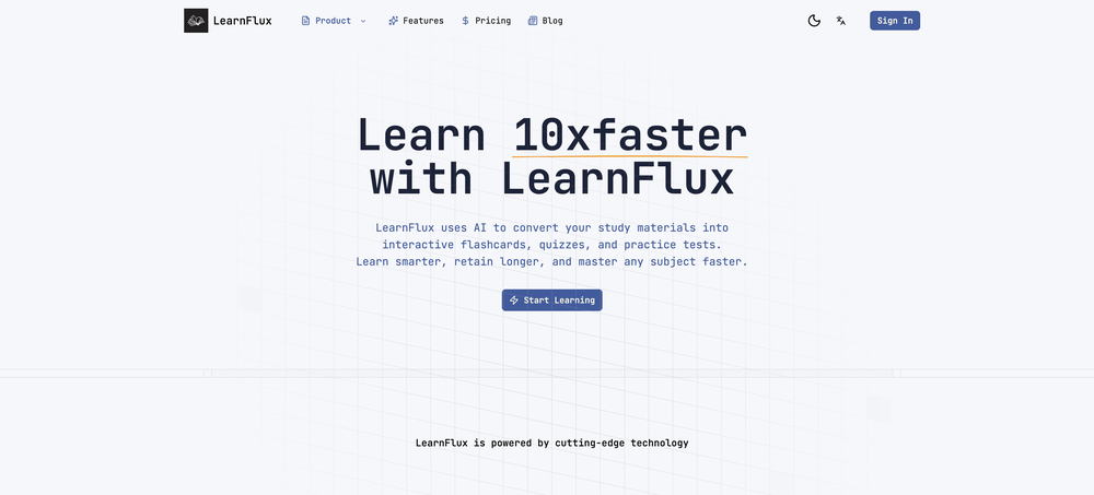 LearnFlux website