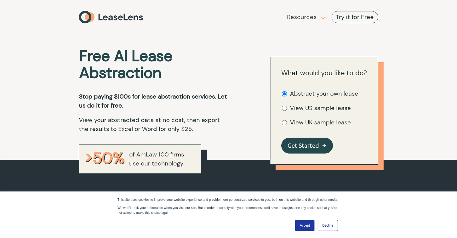 LeaseLens website