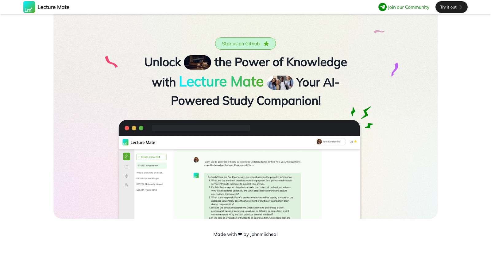 Lecture Mate website