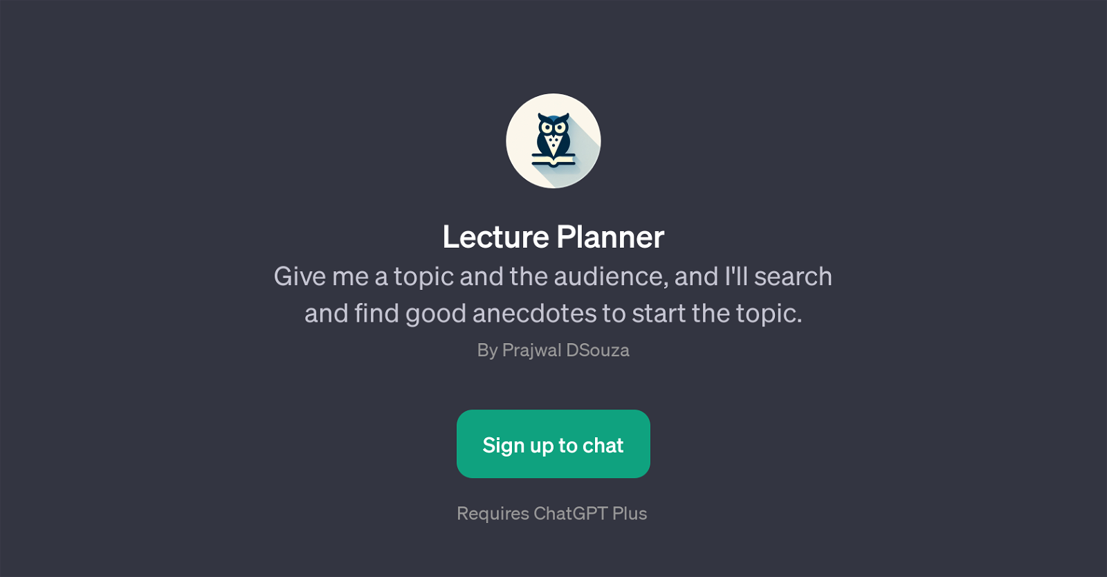 Lecture Planner website