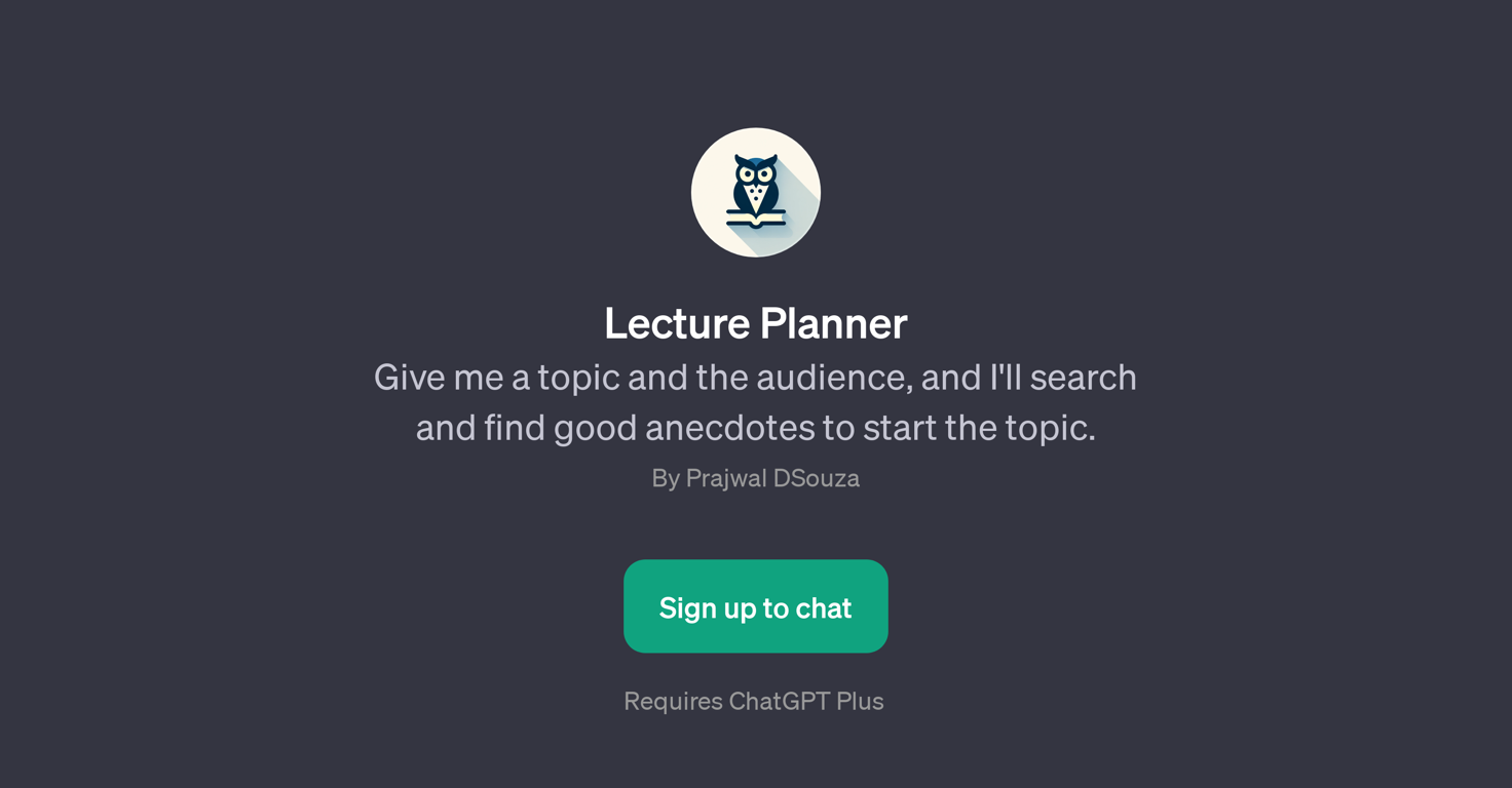Lecture Planner website