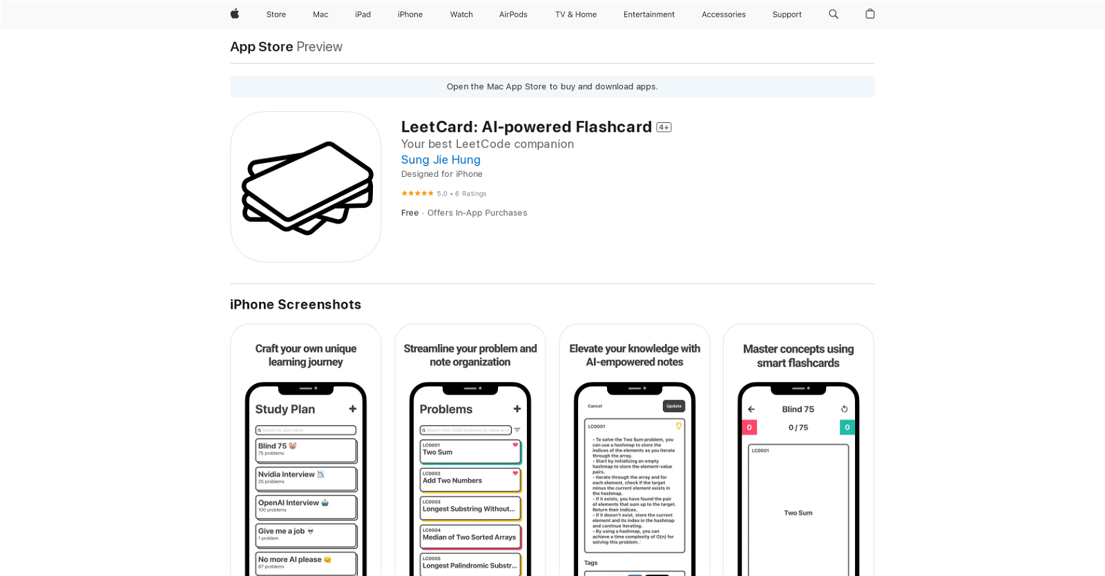 LeetCard website