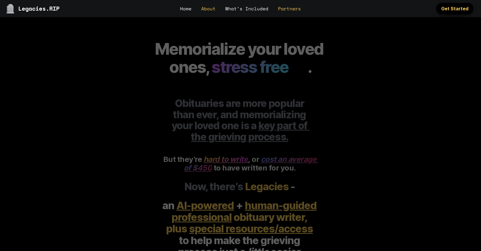 Legacies website