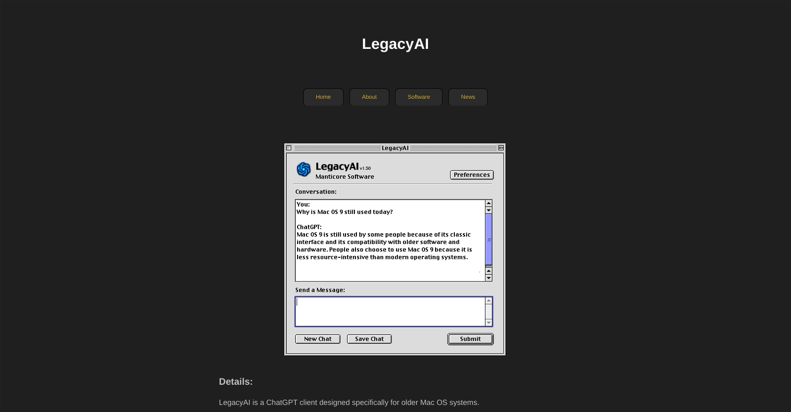Legacy AI website