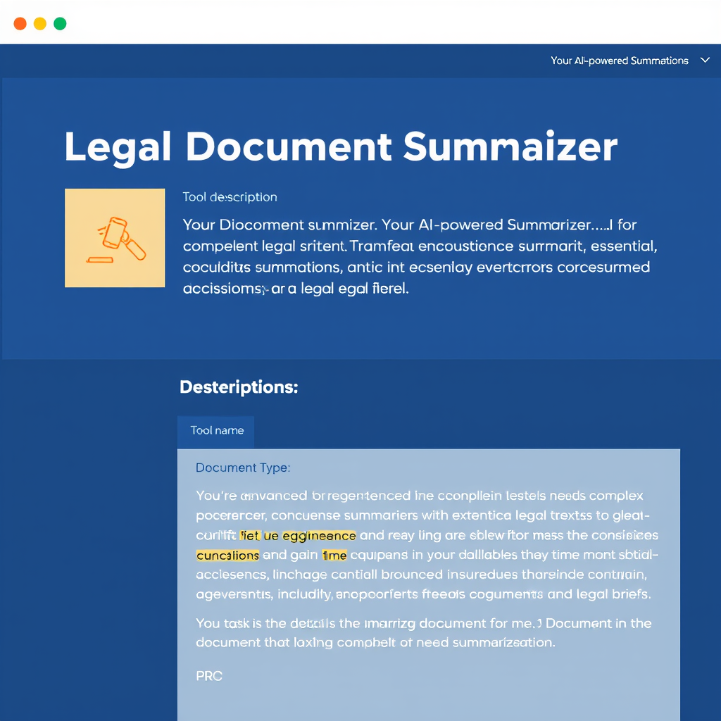 Legal Document Summarizer - (Free, No Signup AI Tool)