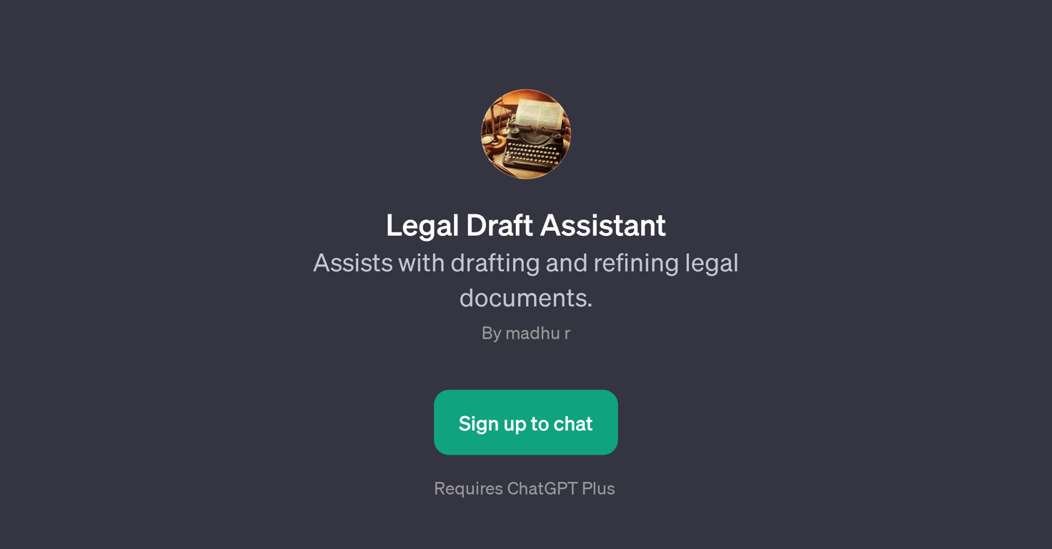 Legal Draft Assistant website