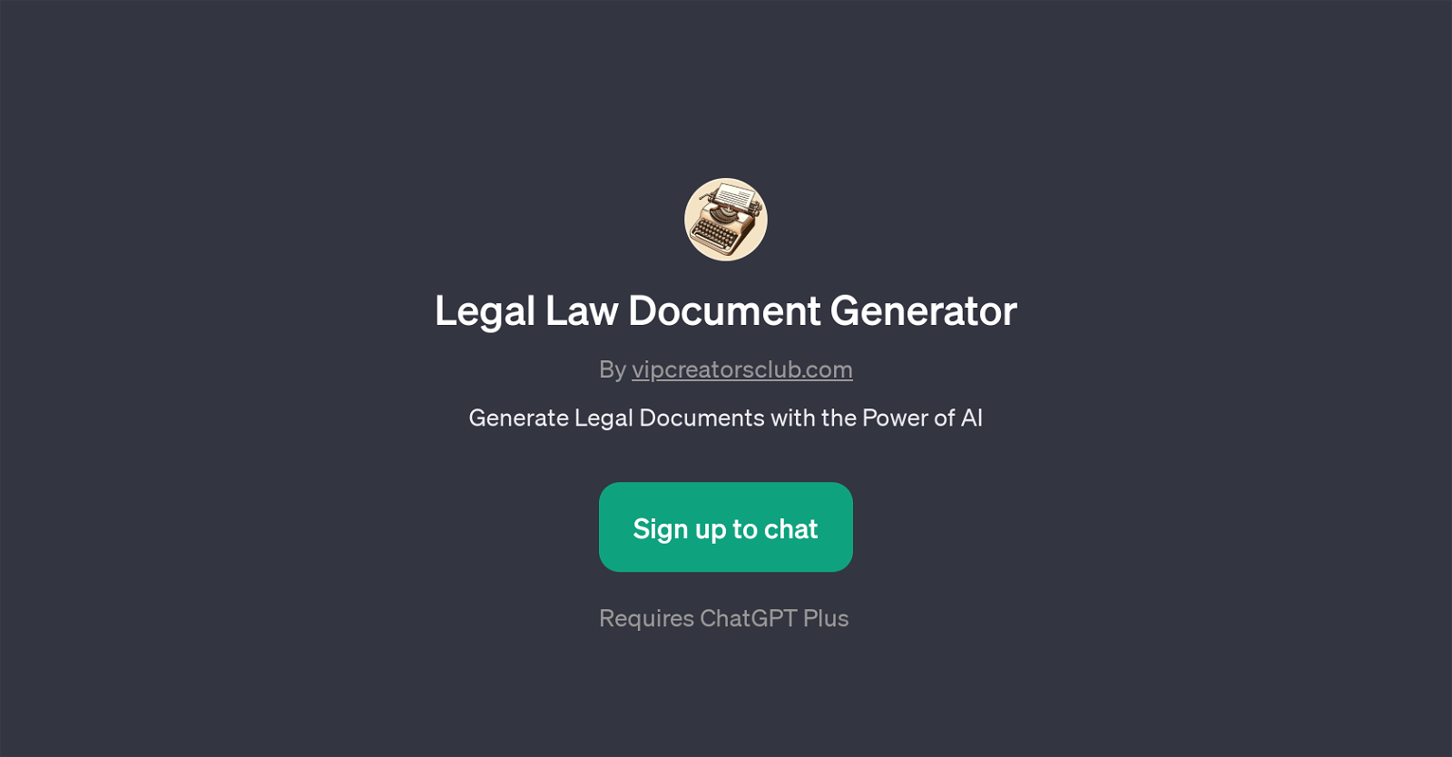 Legal Law Document Generator website