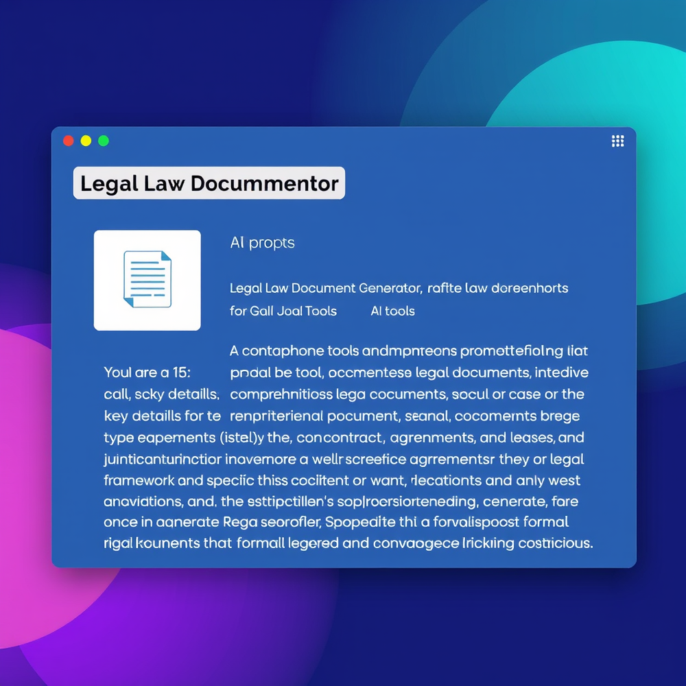 Legal Law Document Generator website