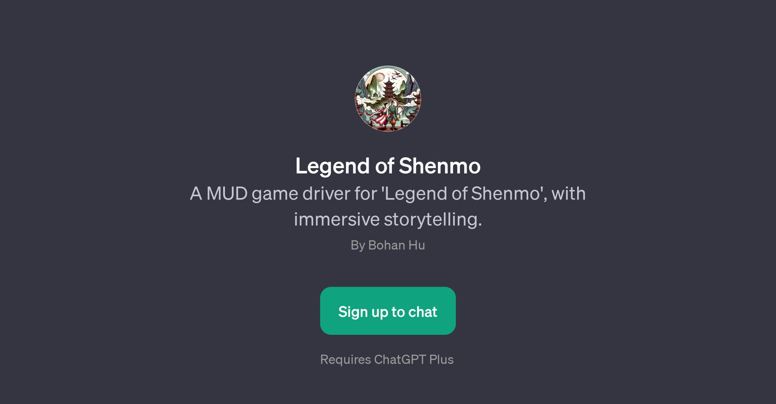 Legend of Shenmo website