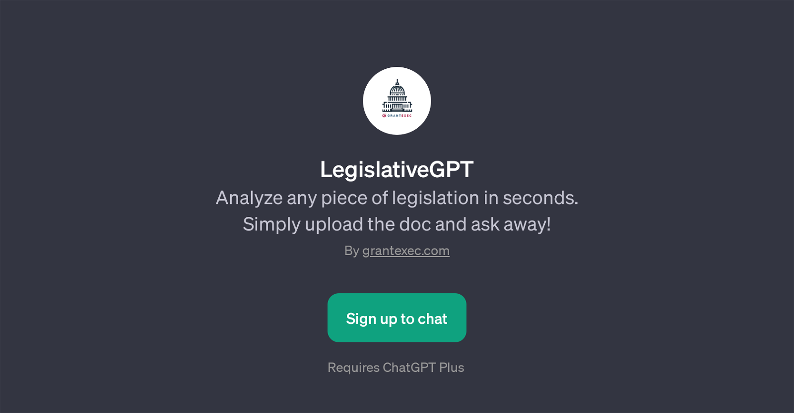 LegislativeGPT website