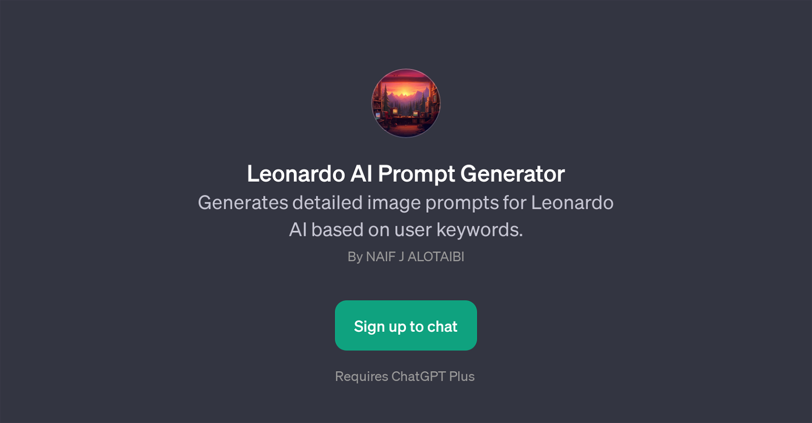 Leonardo AI Prompt Generator website