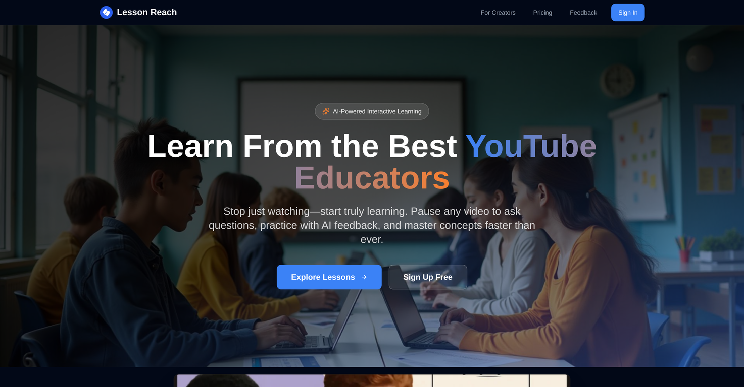 Lesson Reach website