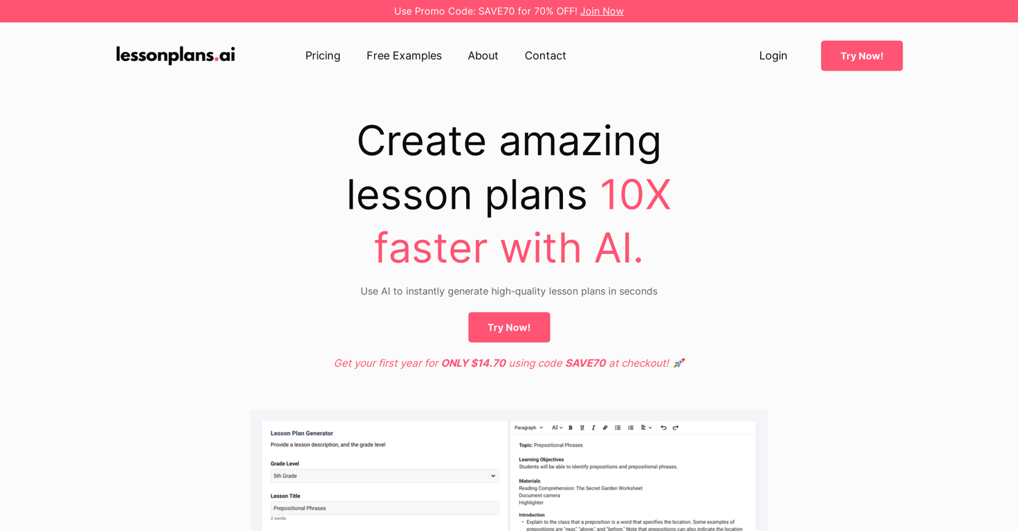 LessonPlans website