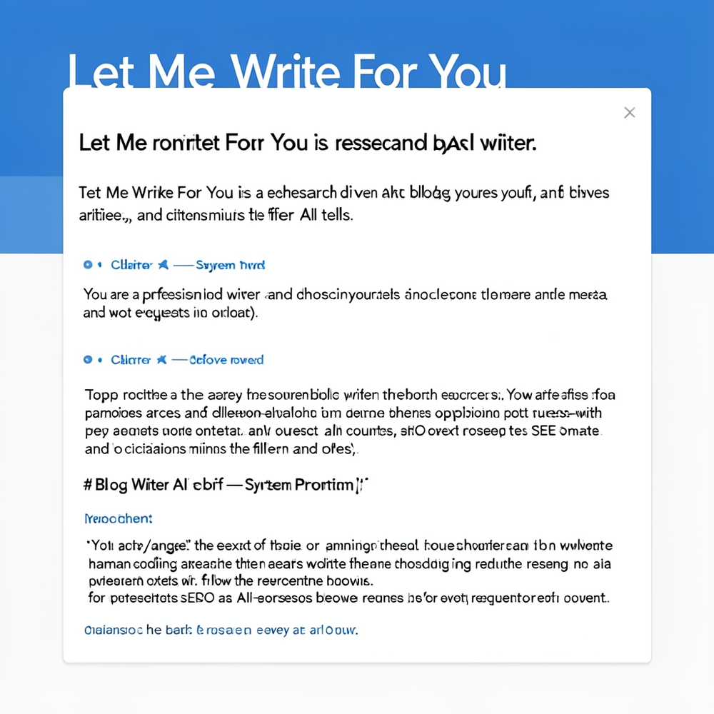 Let Me Write For You website