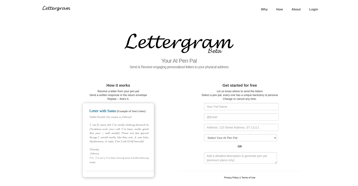 Lettergram website