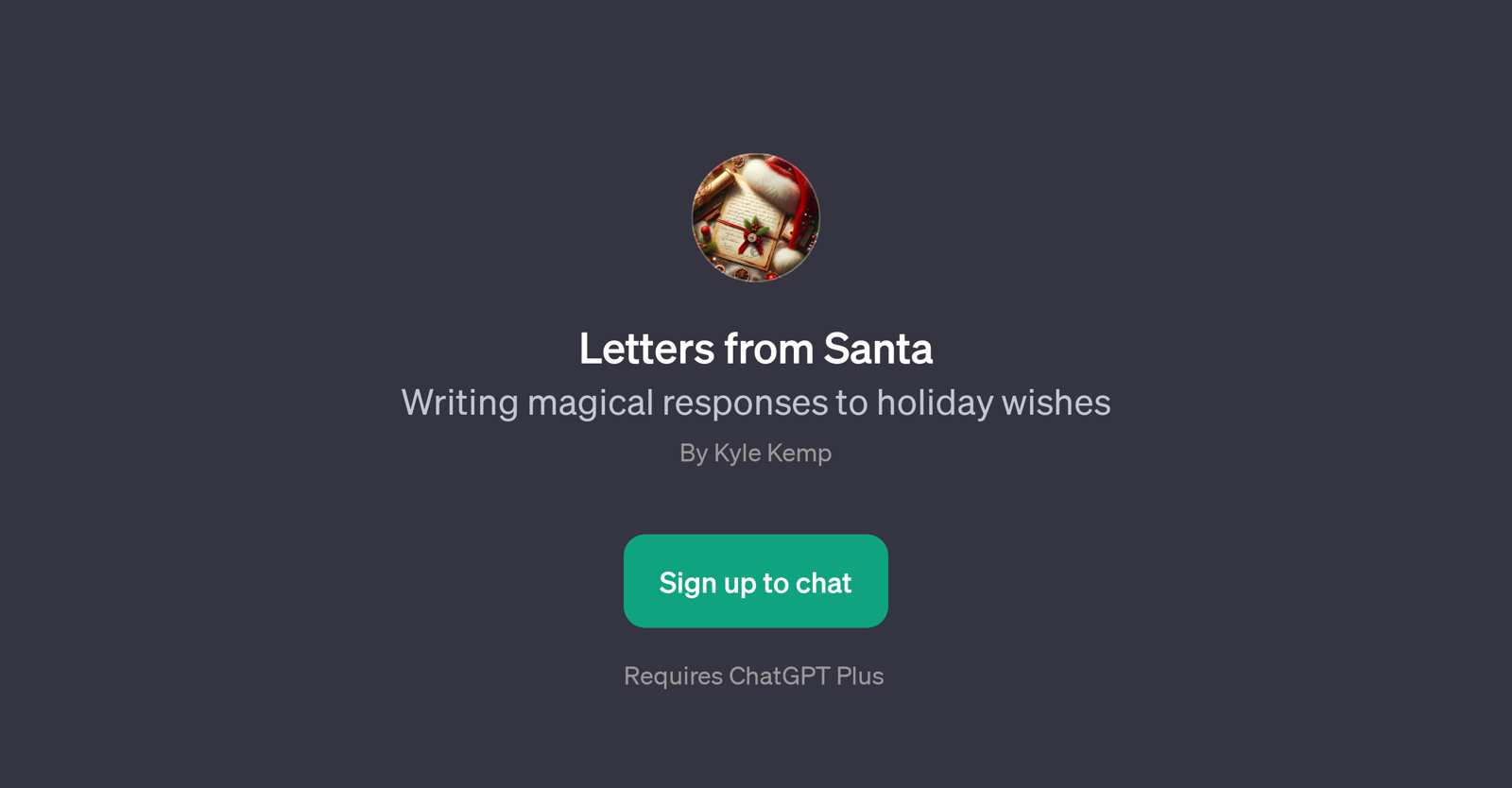 Letters from Santa website