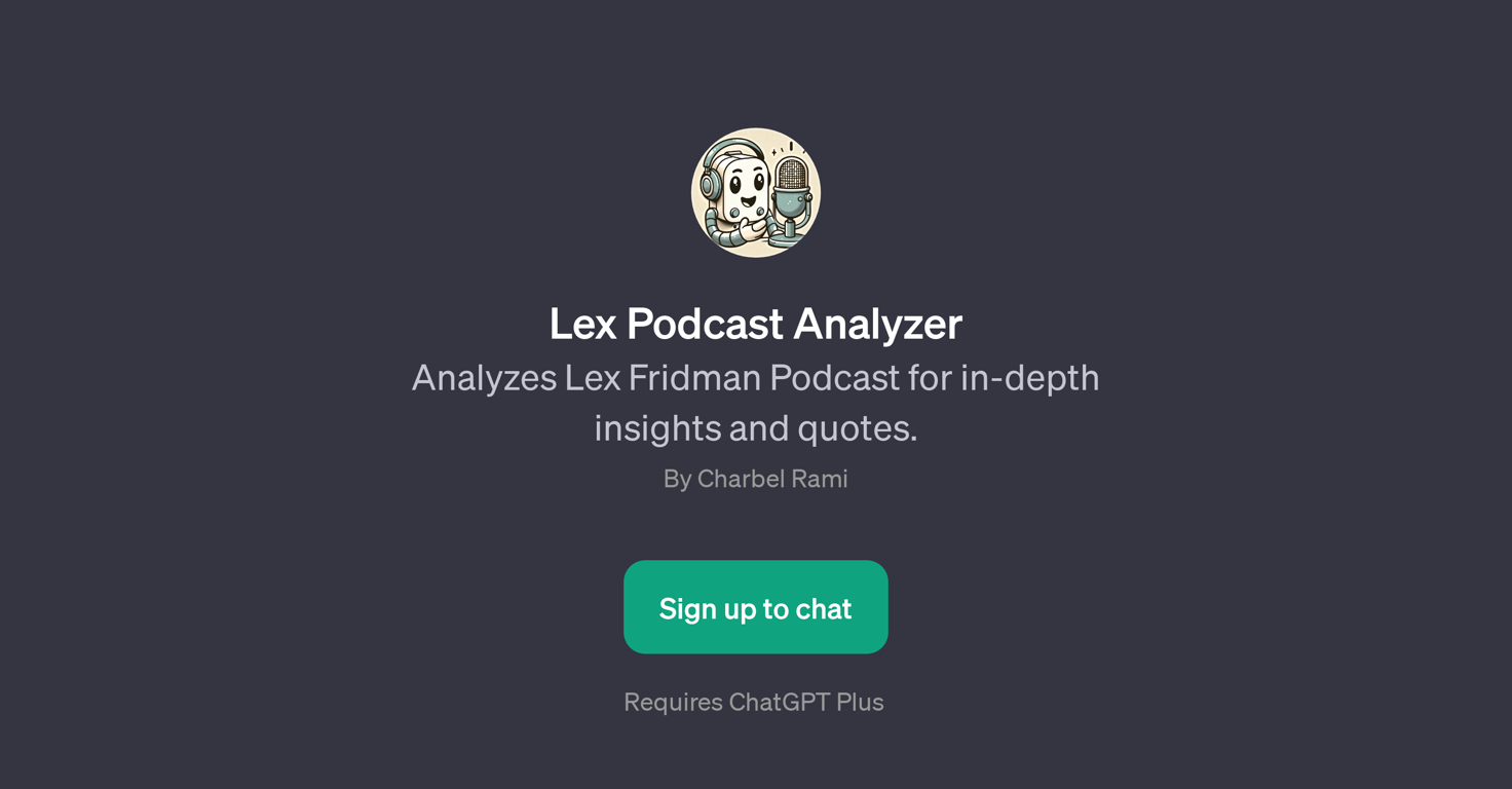 Lex Podcast Analyzer website