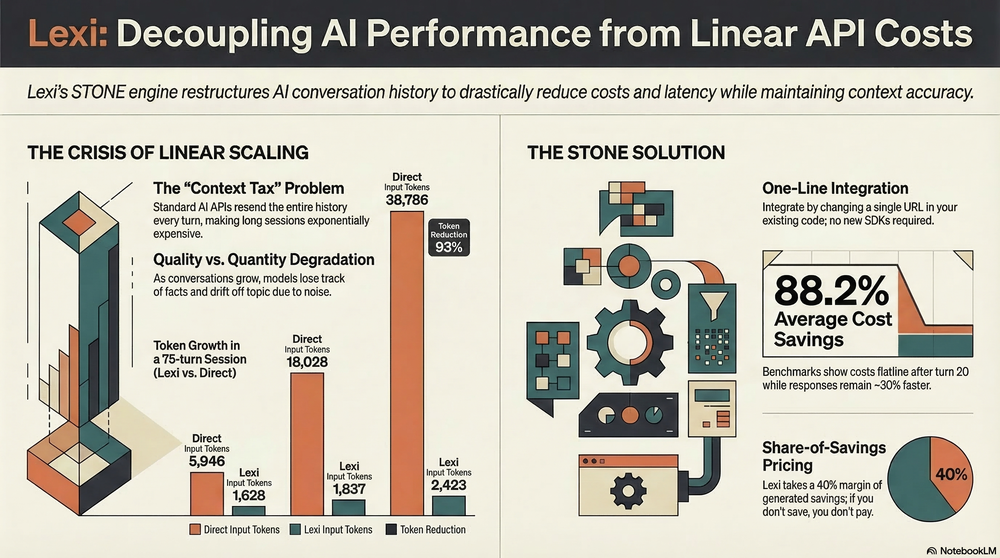 Lexi - Lower AI Costs website