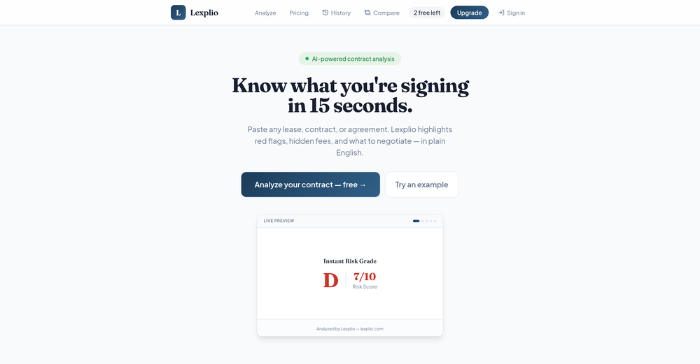 Lexplio website