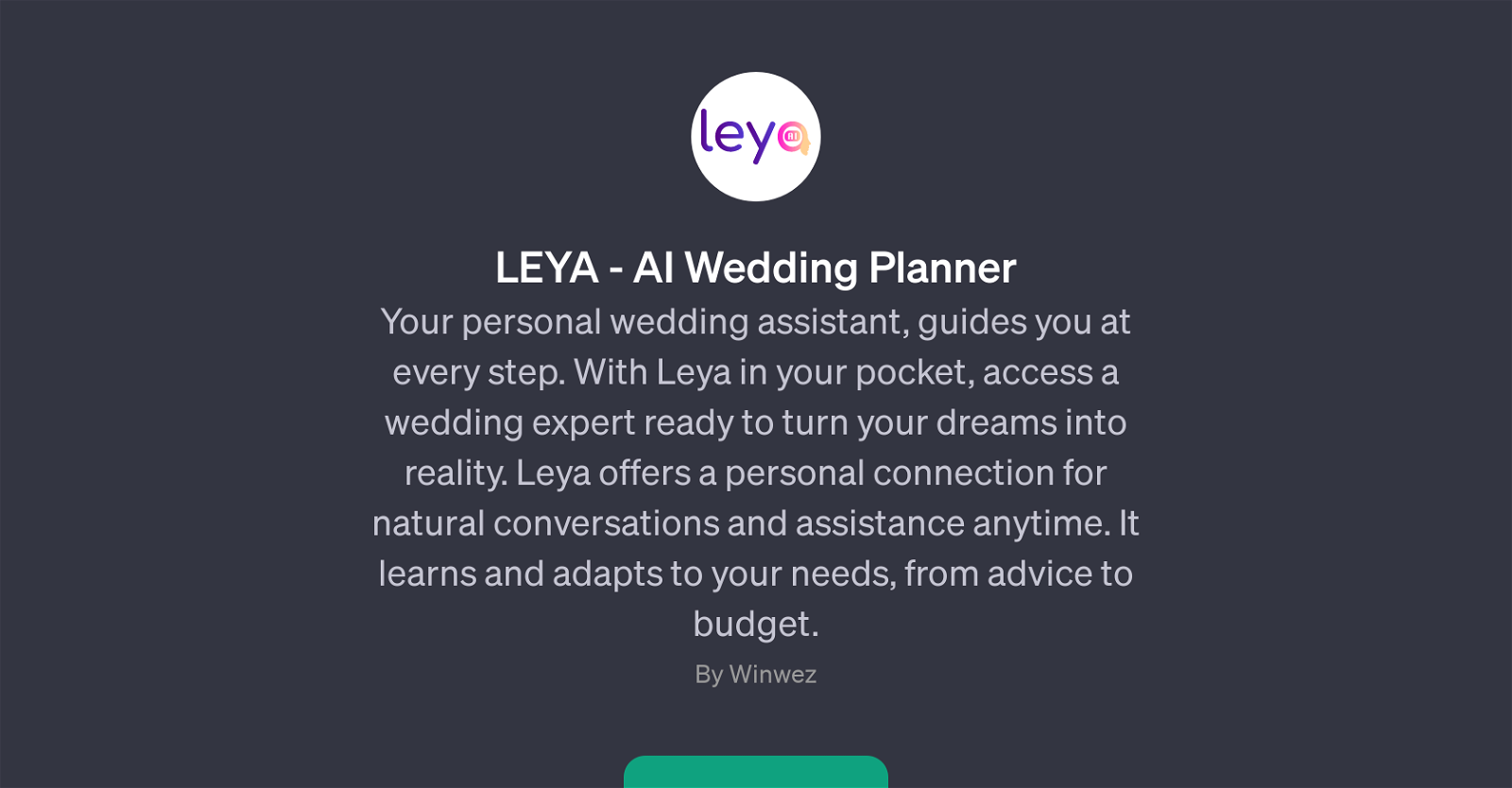 LEYA - AI Wedding Planner website