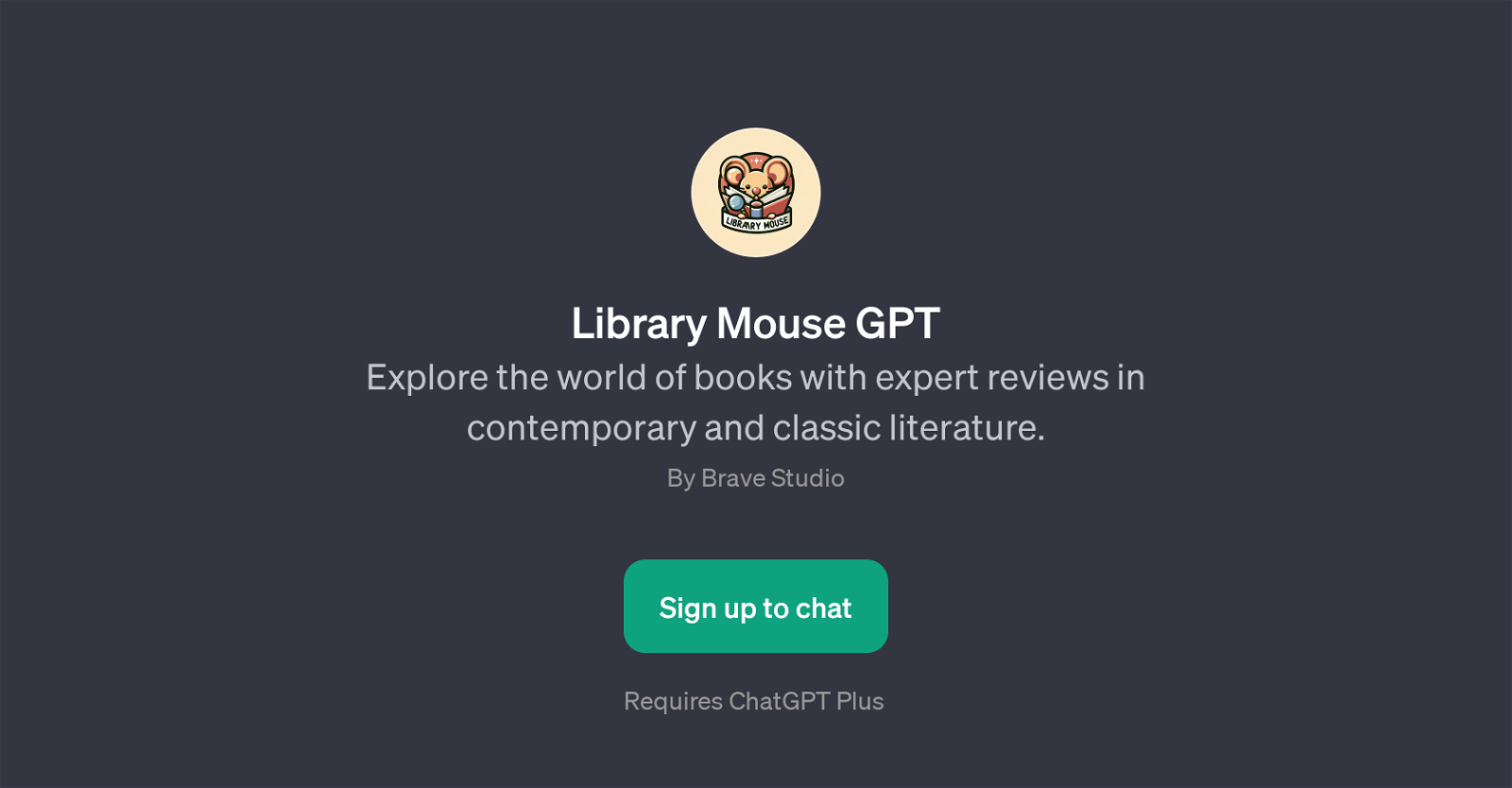 Library Mouse GPT website