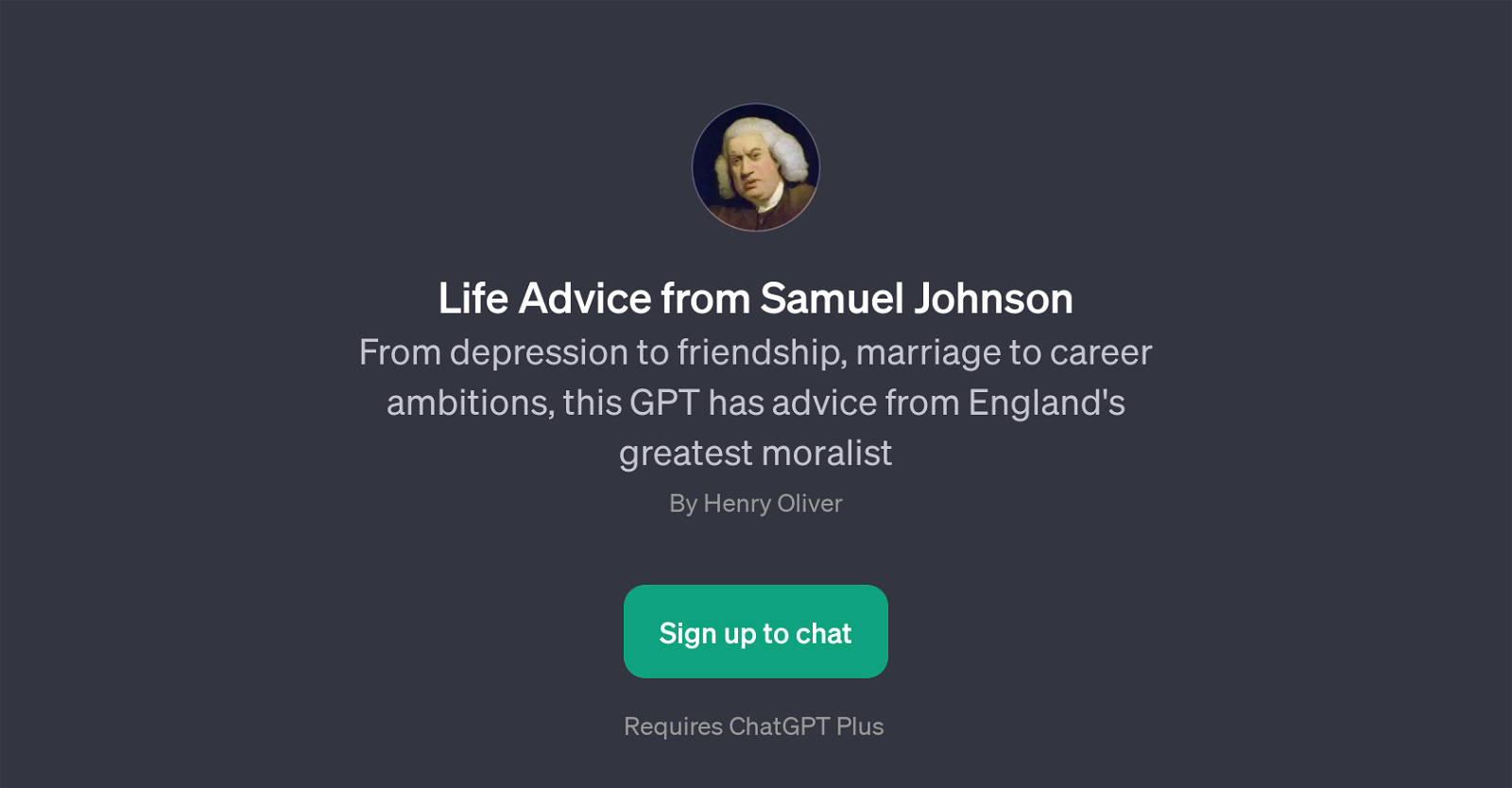 Life Advice from Samuel Johnson website