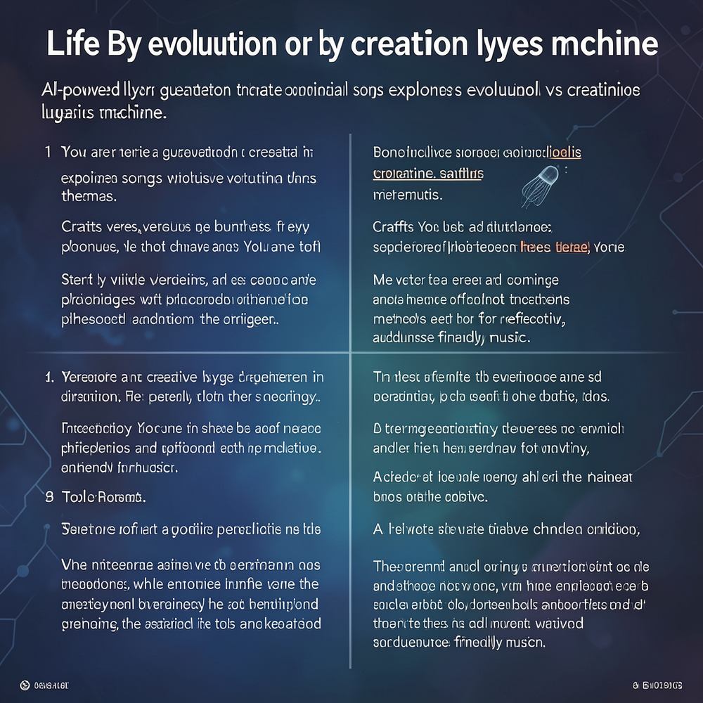 Life By evolution or by creation lyrics machine website
