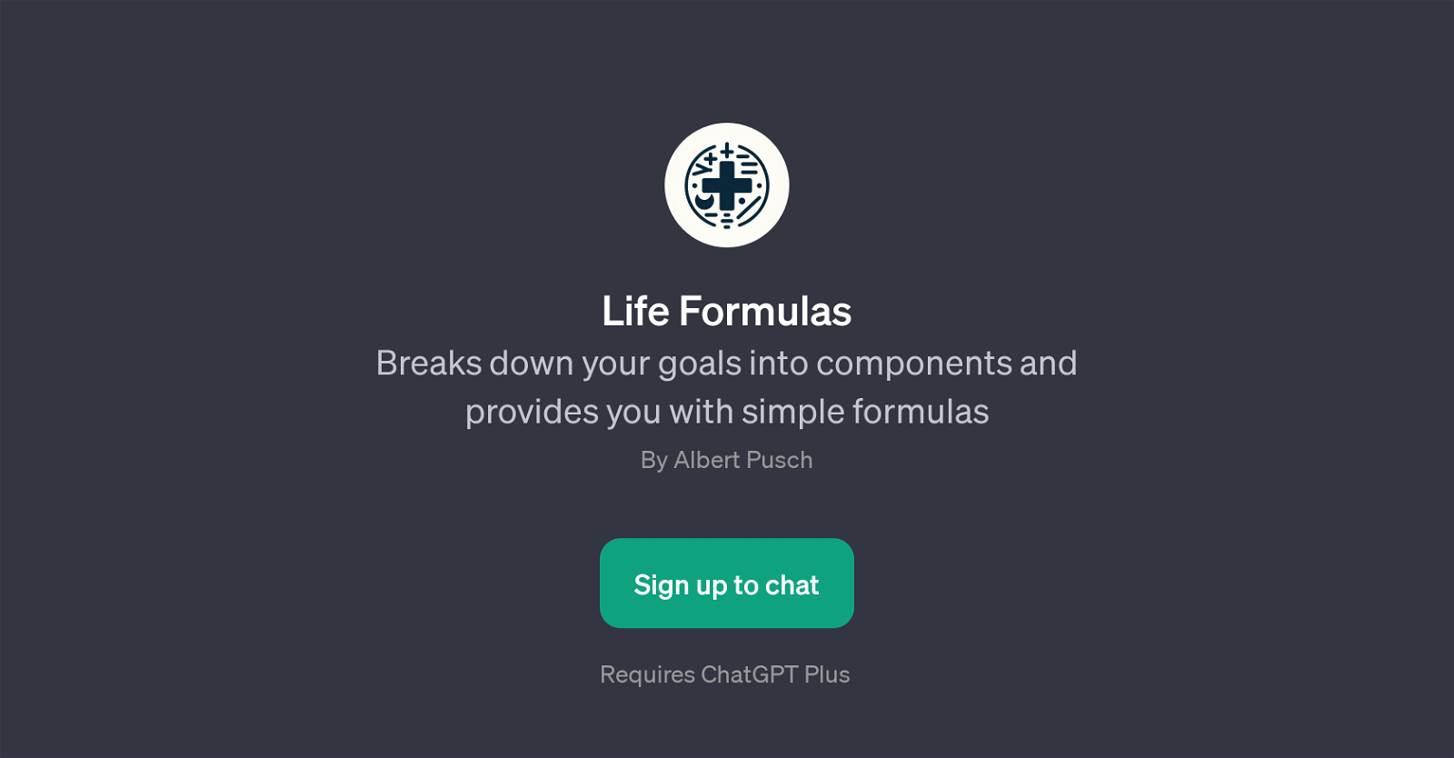 Life Formulas website