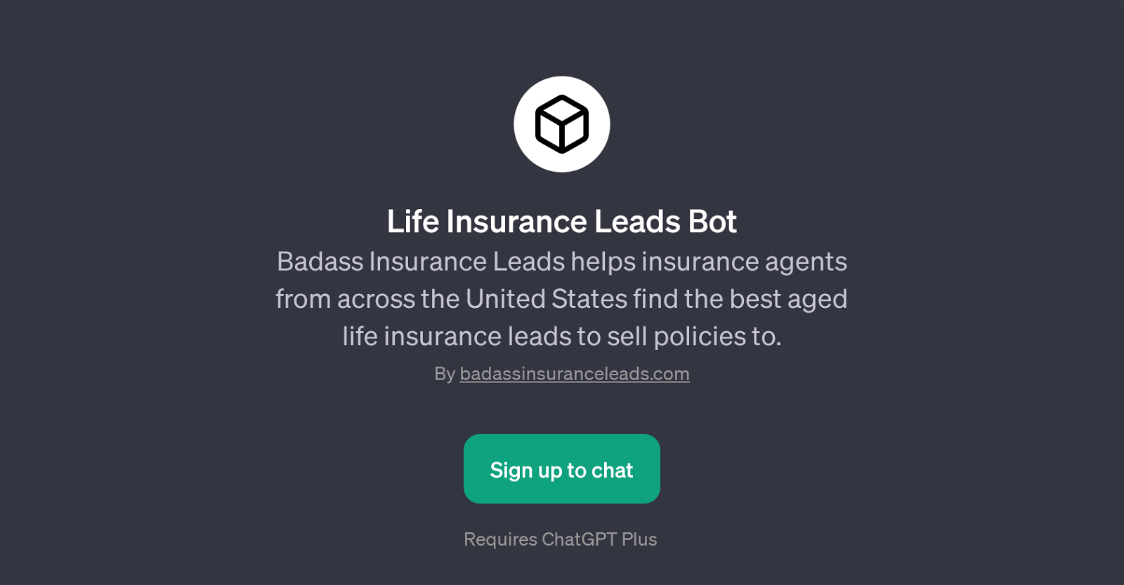 Life Insurance Leads Bot website