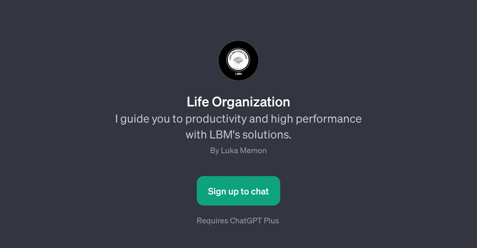 Life Organization website