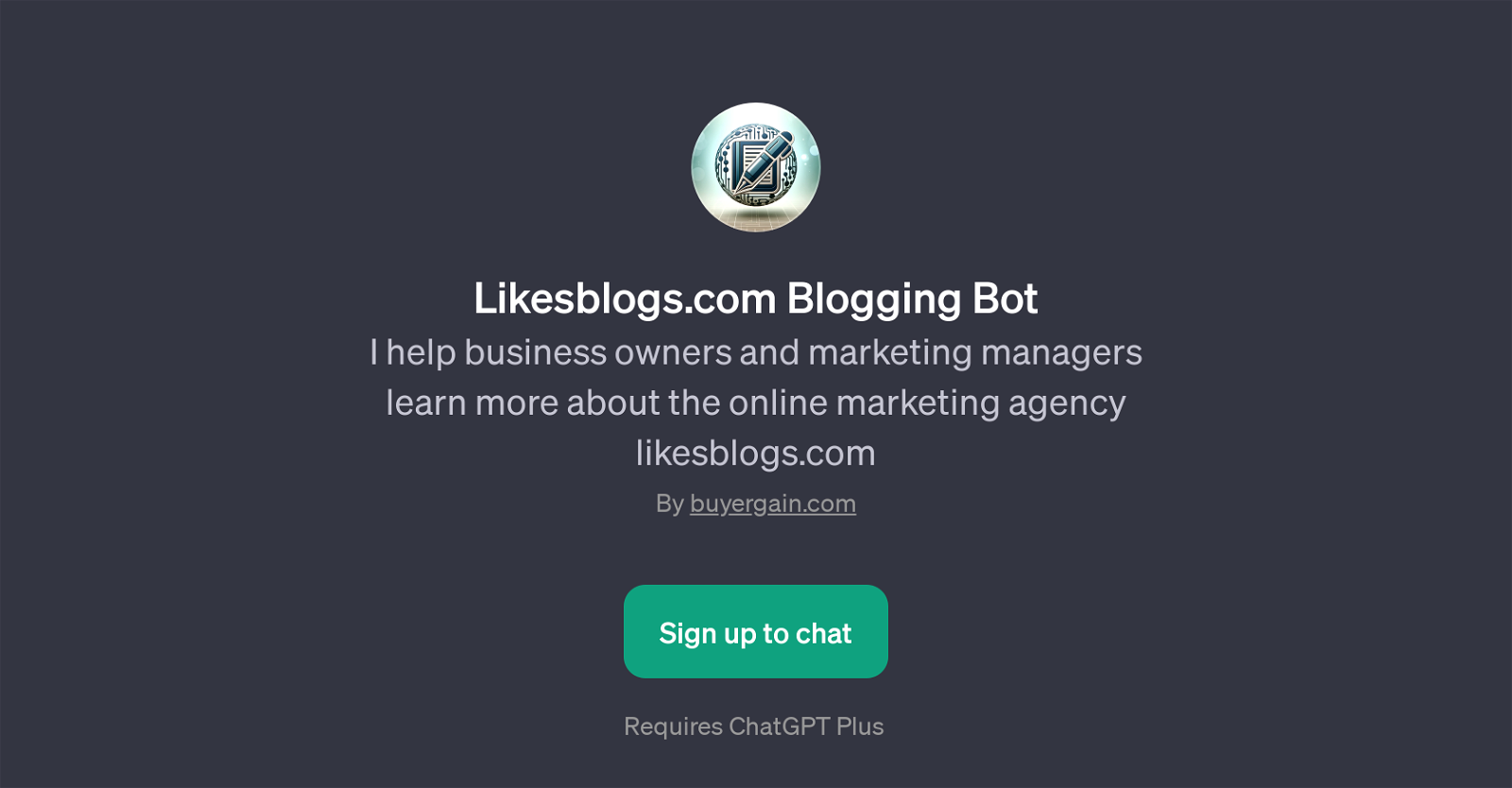 Likesblogs.com Blogging Bot website
