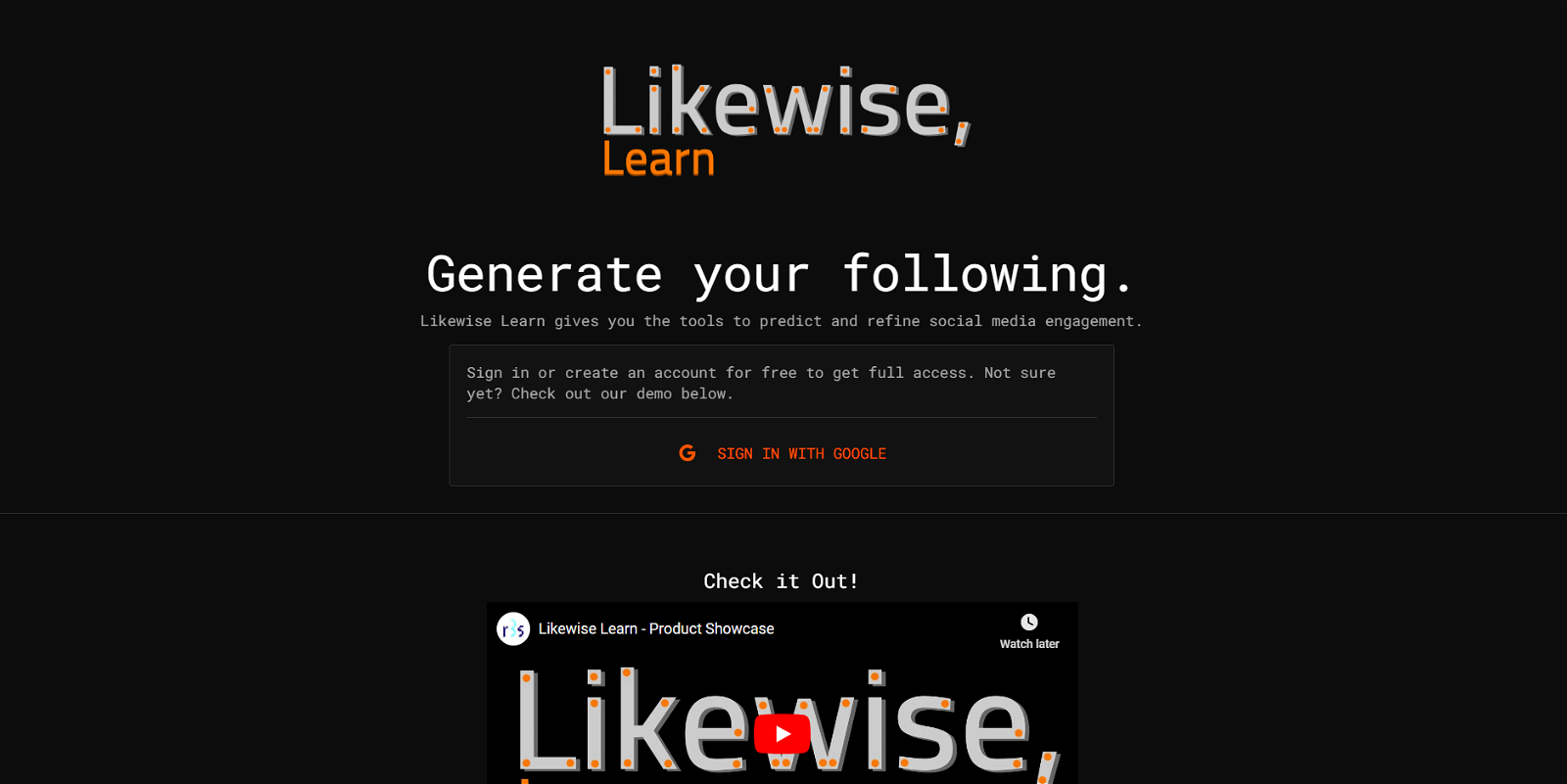 Likewise Learn website