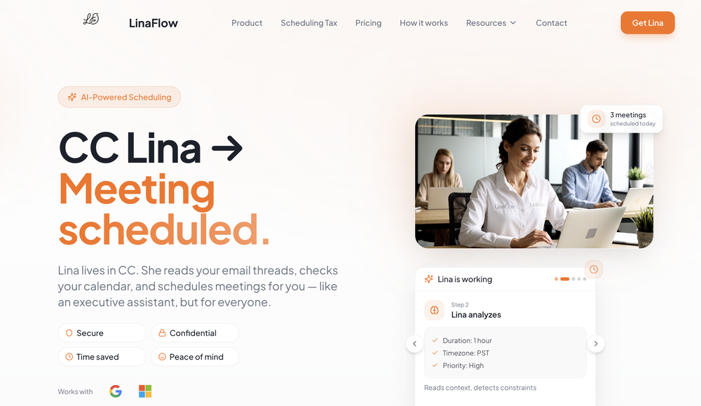 LinaFlow website