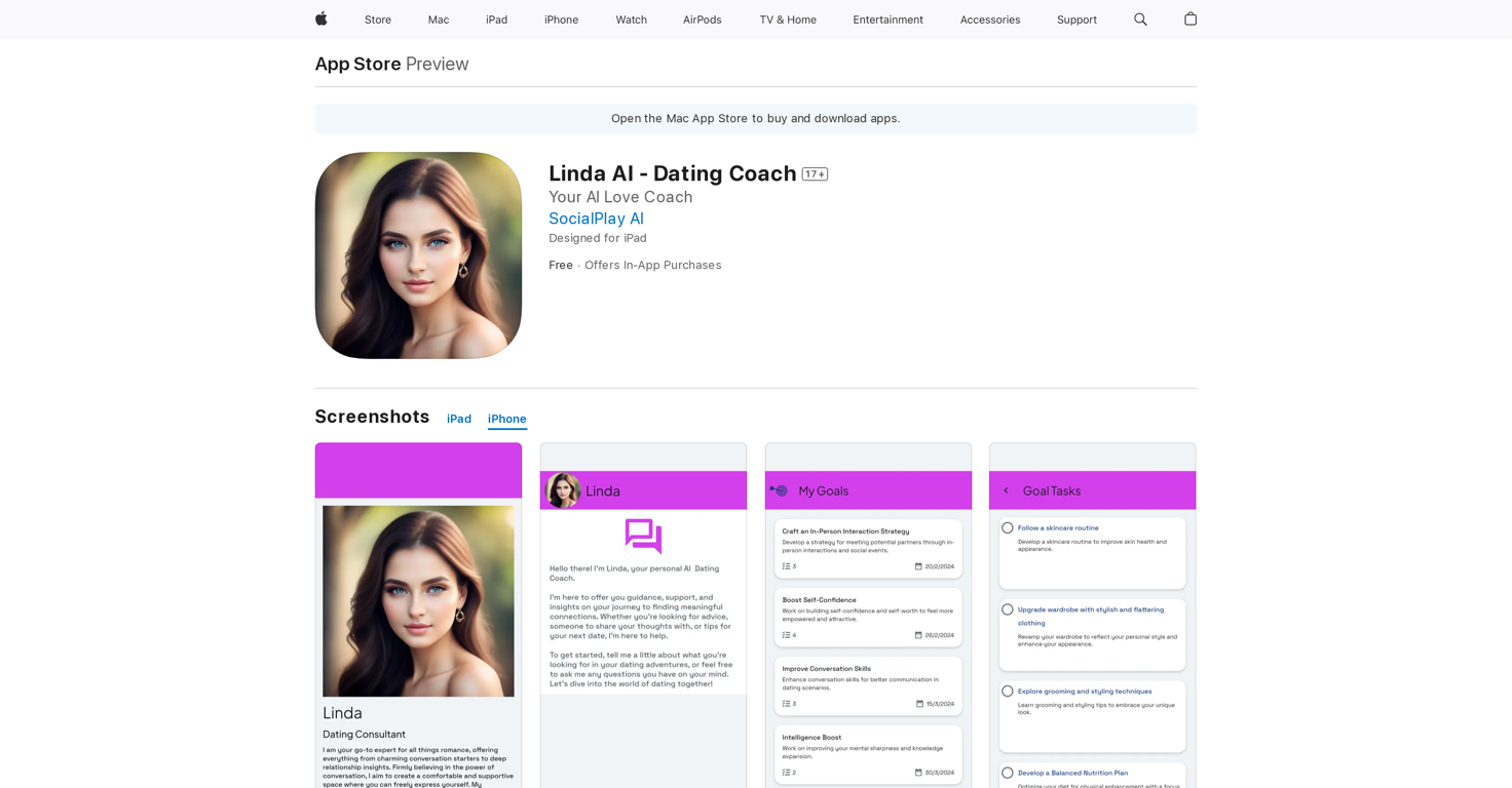 Linda AI website