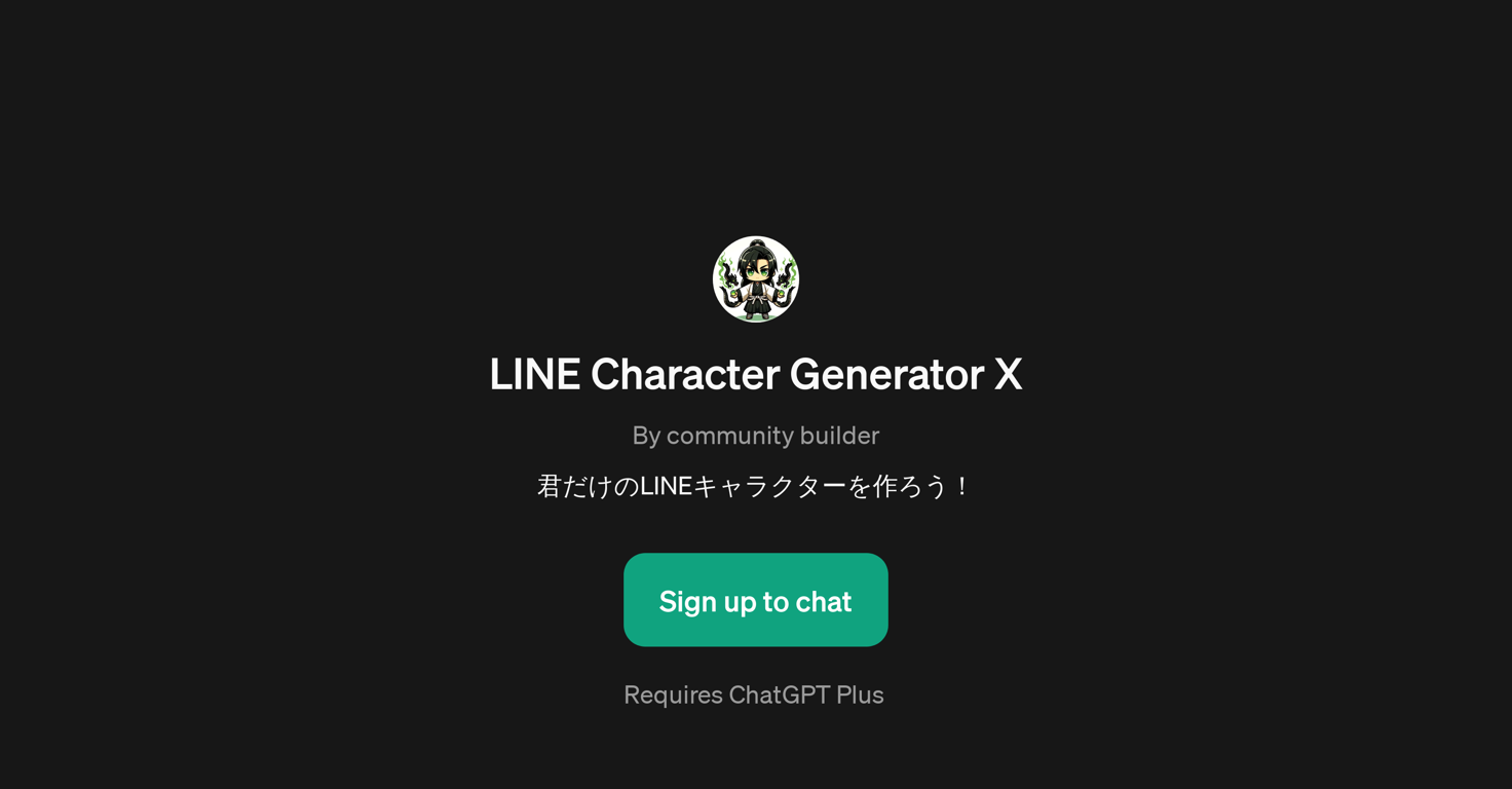 LINE Character Generator X website