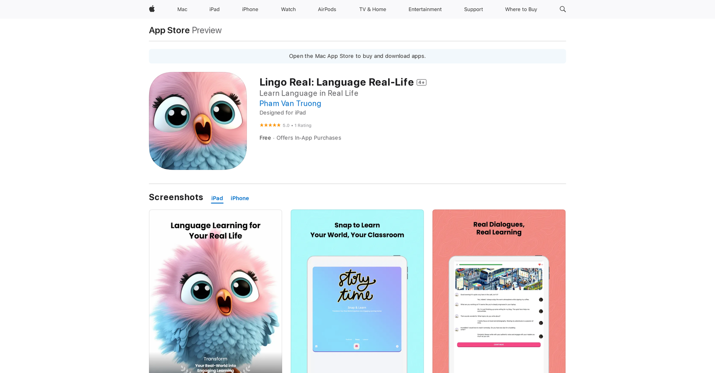 Lingo Real website