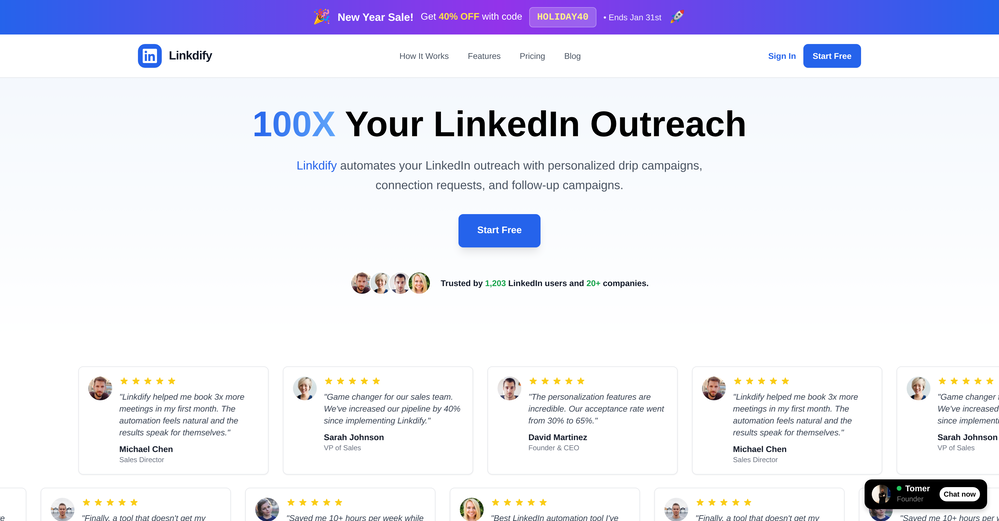 Linkdify website