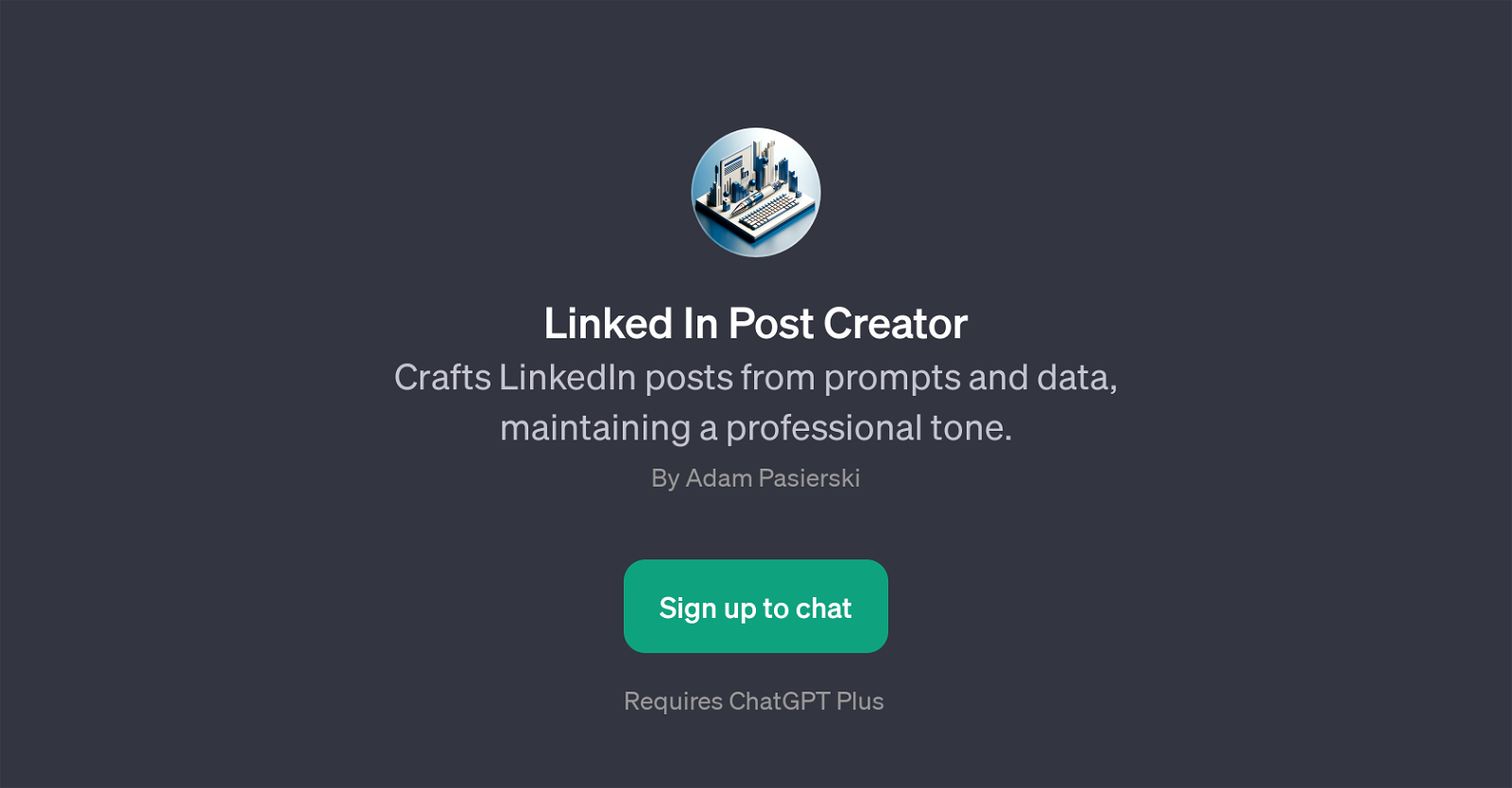 Linked In Post Creator website