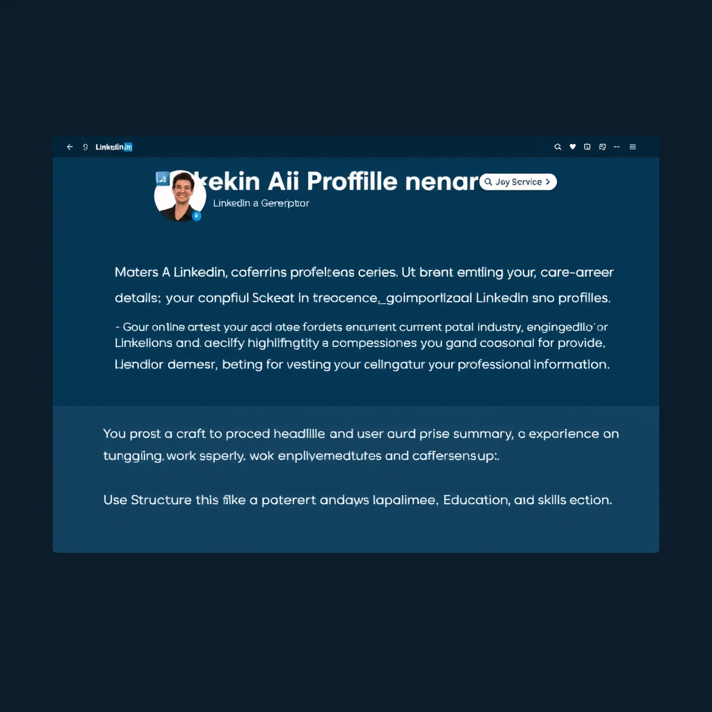 LinkedIn Ai Profile Generator - (Free, No Signup AI Tool)