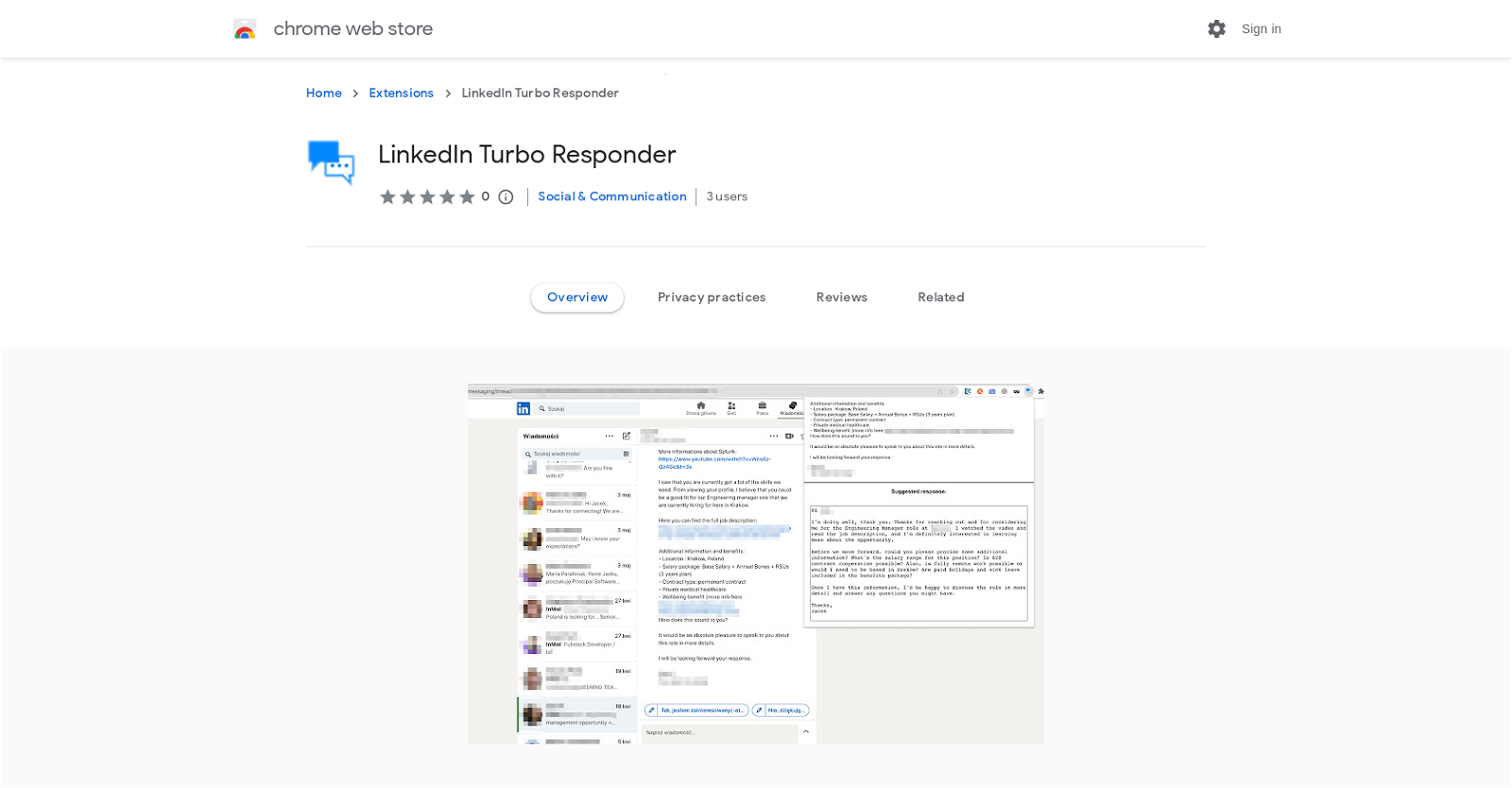 LinkedIn Turbo Responder website