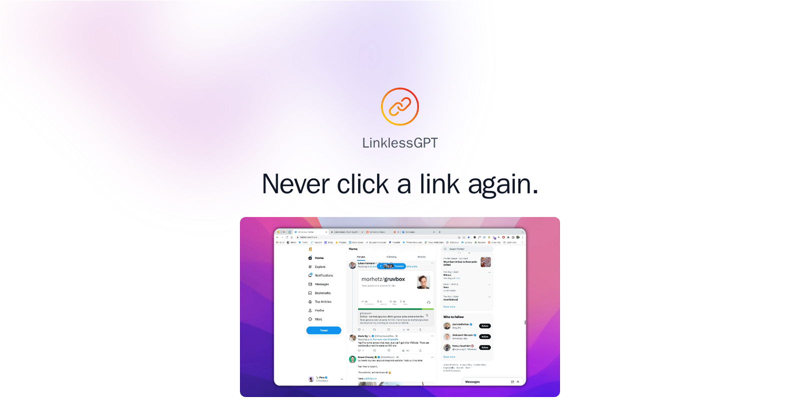 Linklessgpt website