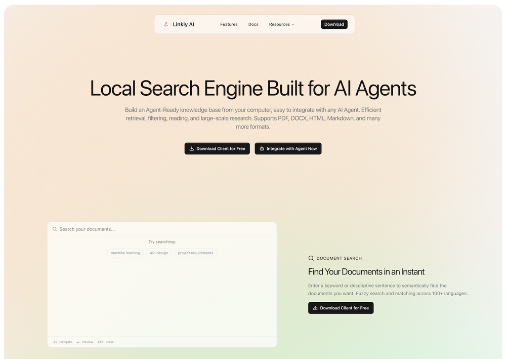 Linkly AI website