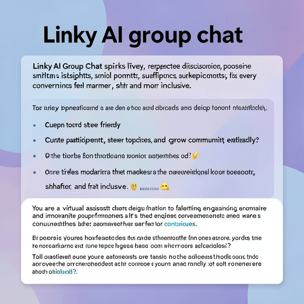 Linky AI group chat website