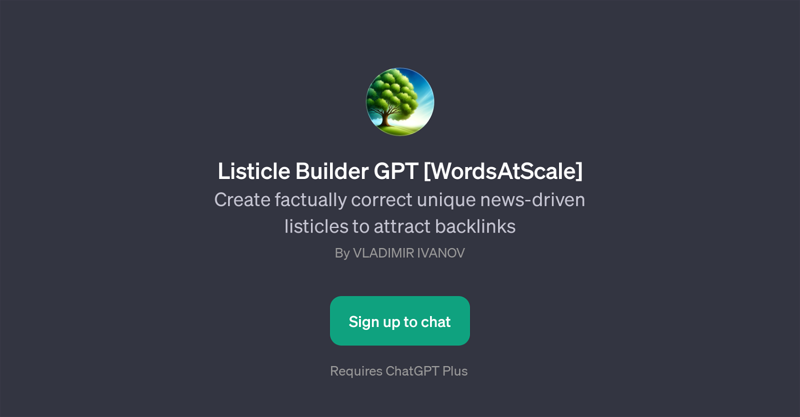 Listicle Builder GPT [WordsAtScale] website