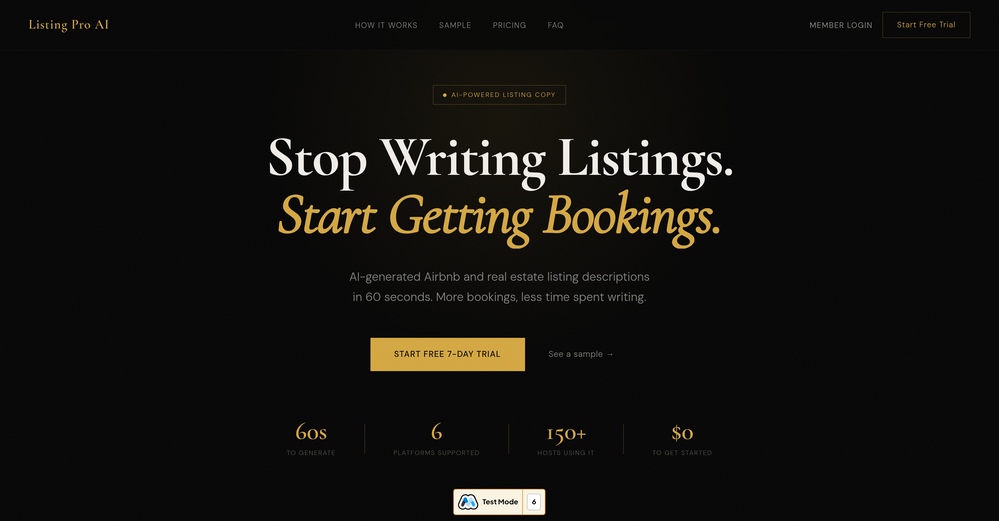 Listing Pro AI website