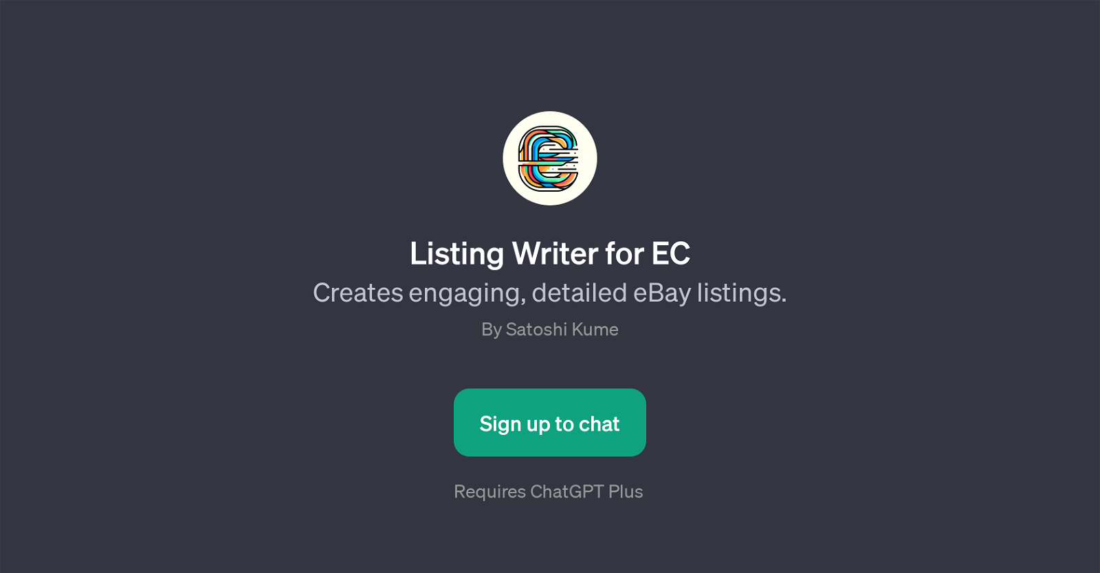 Listing Writer for EC website