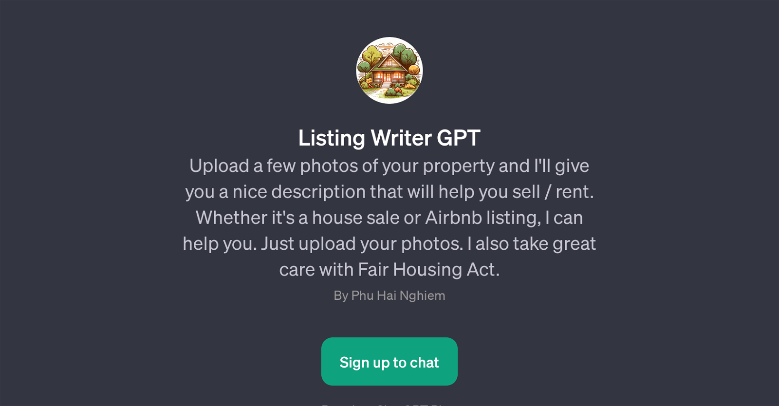 Listing Writer GPT website