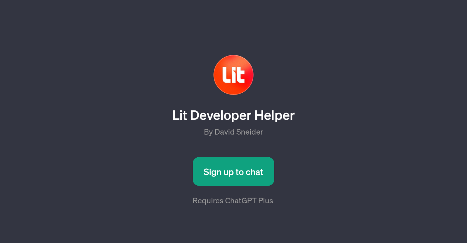 Lit Developer Helper website